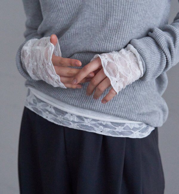  「【26SS予約】レースレイヤードカットソー」|Tシャツ・カットソー|