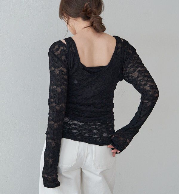  「【26SS予約】レースレイヤードカットソー」|Tシャツ・カットソー|