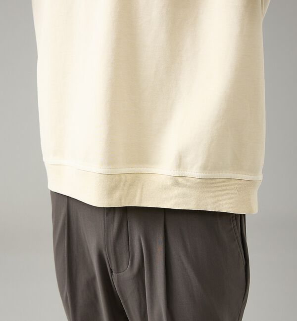 ABAHOUSE「【スウェットライク】フェード ポンチ クルーネック プルオーバー」|Tシャツ・カットソー|