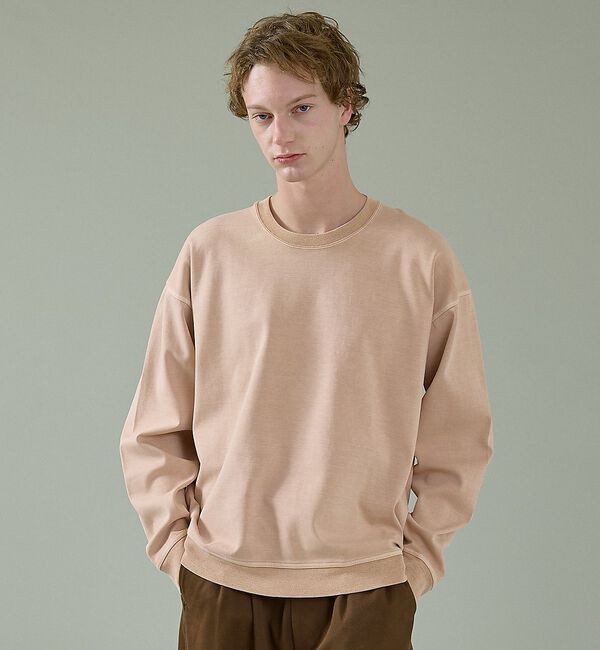 ABAHOUSE「【スウェットライク】フェード ポンチ クルーネック プルオーバー」|Tシャツ・カットソー|ピンク