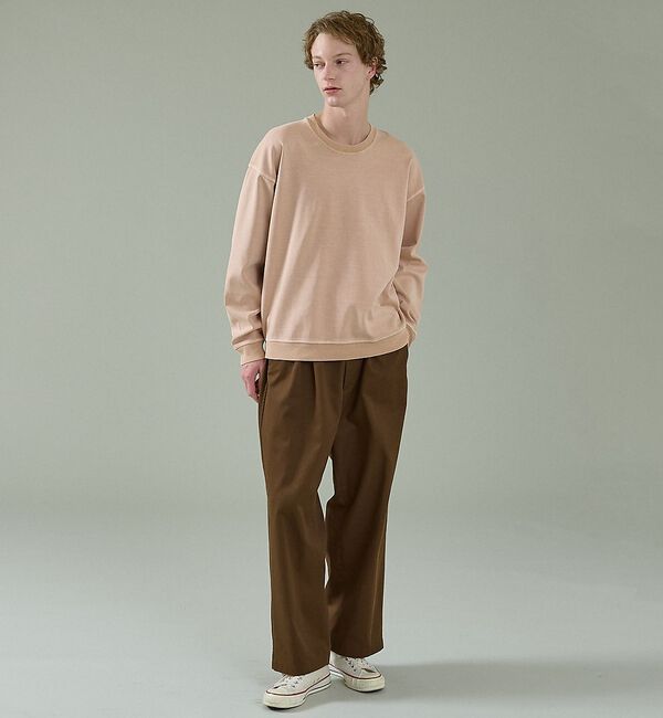 ABAHOUSE「【スウェットライク】フェード ポンチ クルーネック プルオーバー」|Tシャツ・カットソー|