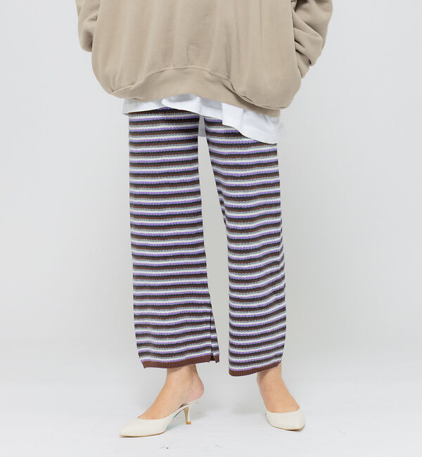 Rouge vif「【+81 BRANCA】ハイウエストニットパンツ」|その他|ラベンダー