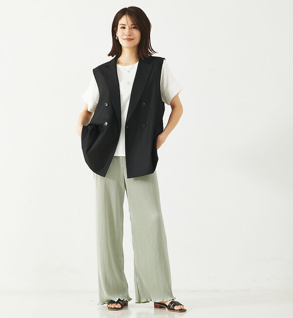 abahouse mavie「クリスタルプリーツパンツ」|その他|