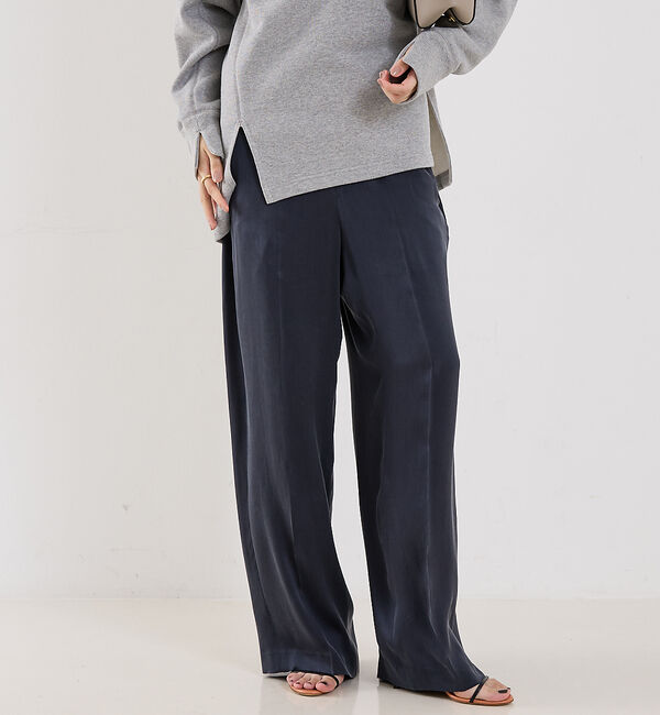 The Store by C' 「【COCUCA】スマートウォッシャブルシルクパンツ」|その他|ダークネイビー