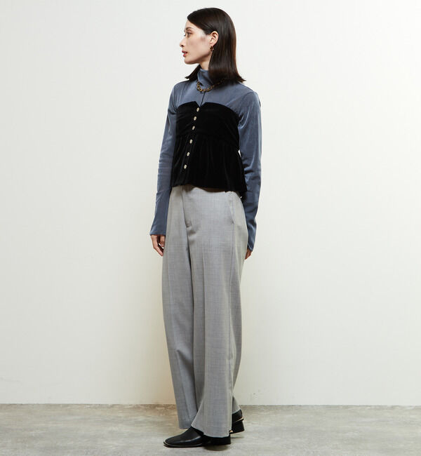 Soffitto「【定番型】ウール混セミワイドパンツ」|その他|