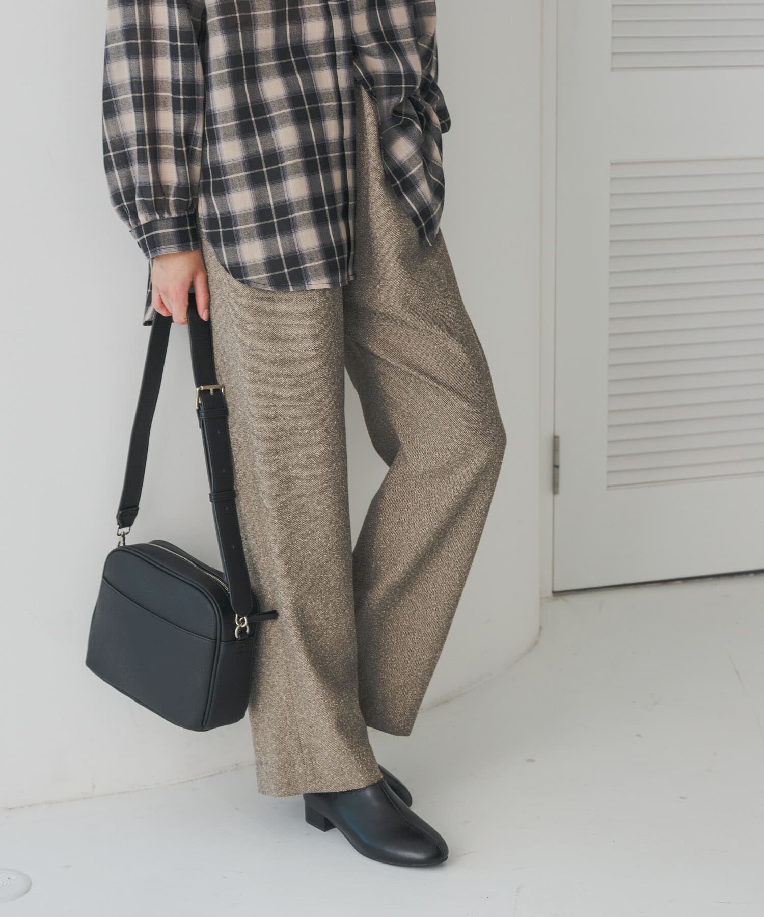 URBAN RESEARCH DOORS「ネップツィードイージーパンツ」|その他|ブラウン系その他