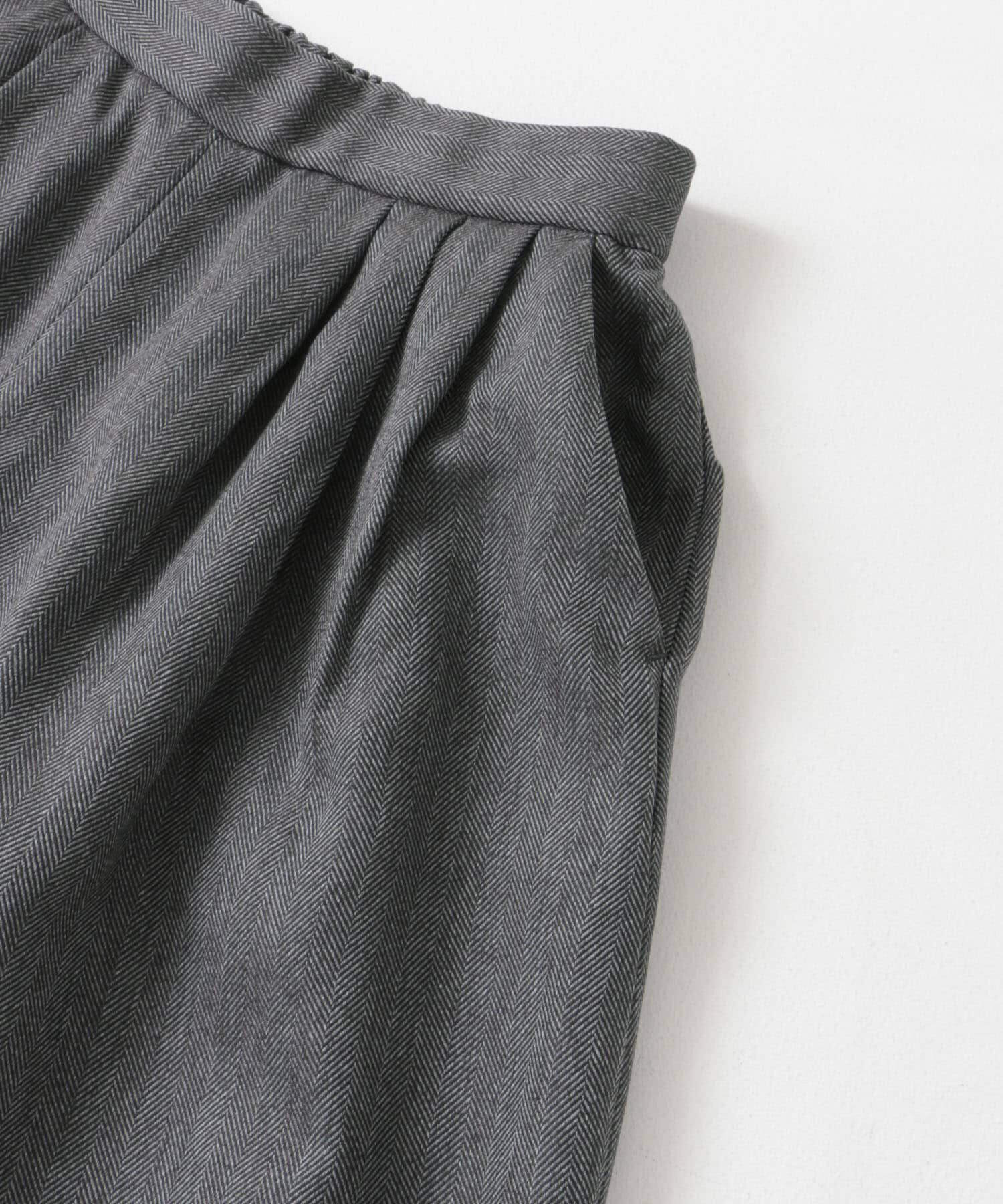 URBAN RESEARCH DOORS「メランジヘリンボーンギャザーワイドパンツ」|その他|