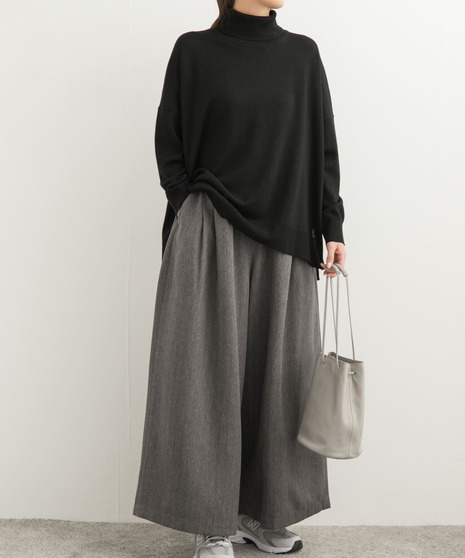 URBAN RESEARCH DOORS「メランジヘリンボーンギャザーワイドパンツ」|その他|