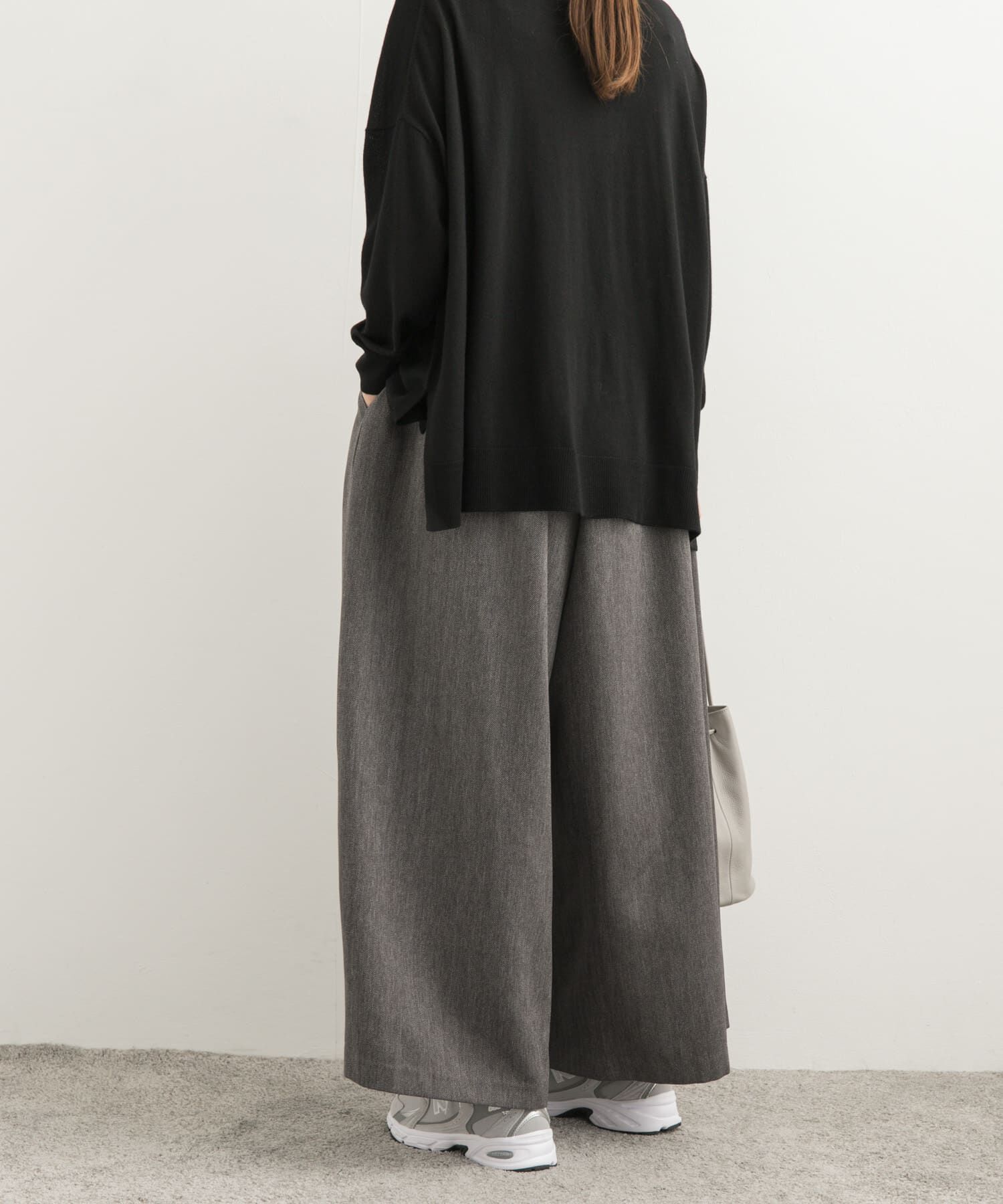 URBAN RESEARCH DOORS「メランジヘリンボーンギャザーワイドパンツ」|その他|