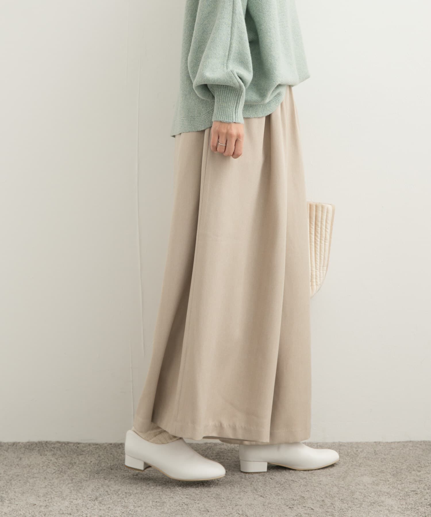 URBAN RESEARCH DOORS「メランジヘリンボーンギャザーワイドパンツ」|その他|