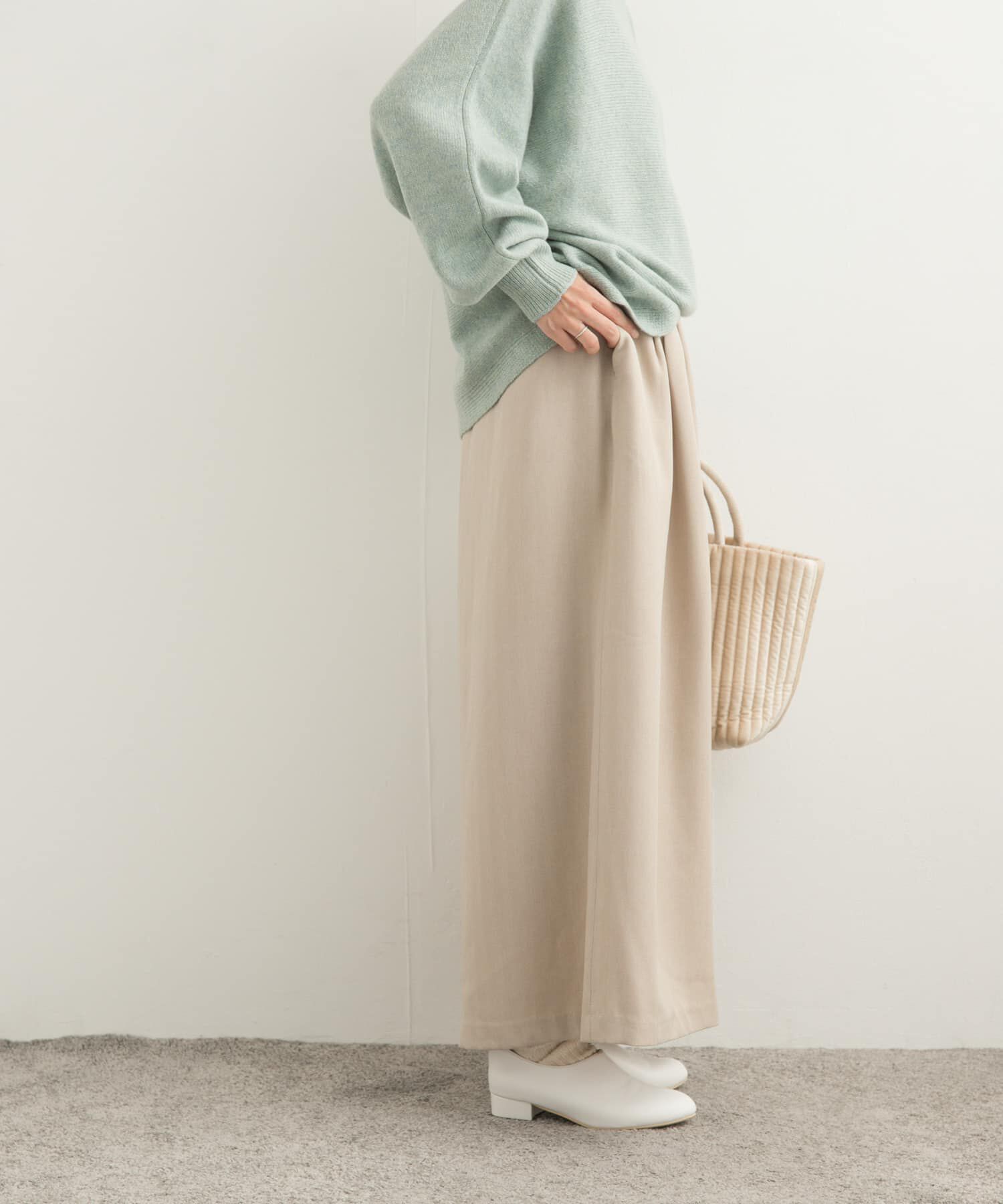 URBAN RESEARCH DOORS「メランジヘリンボーンギャザーワイドパンツ」|その他|