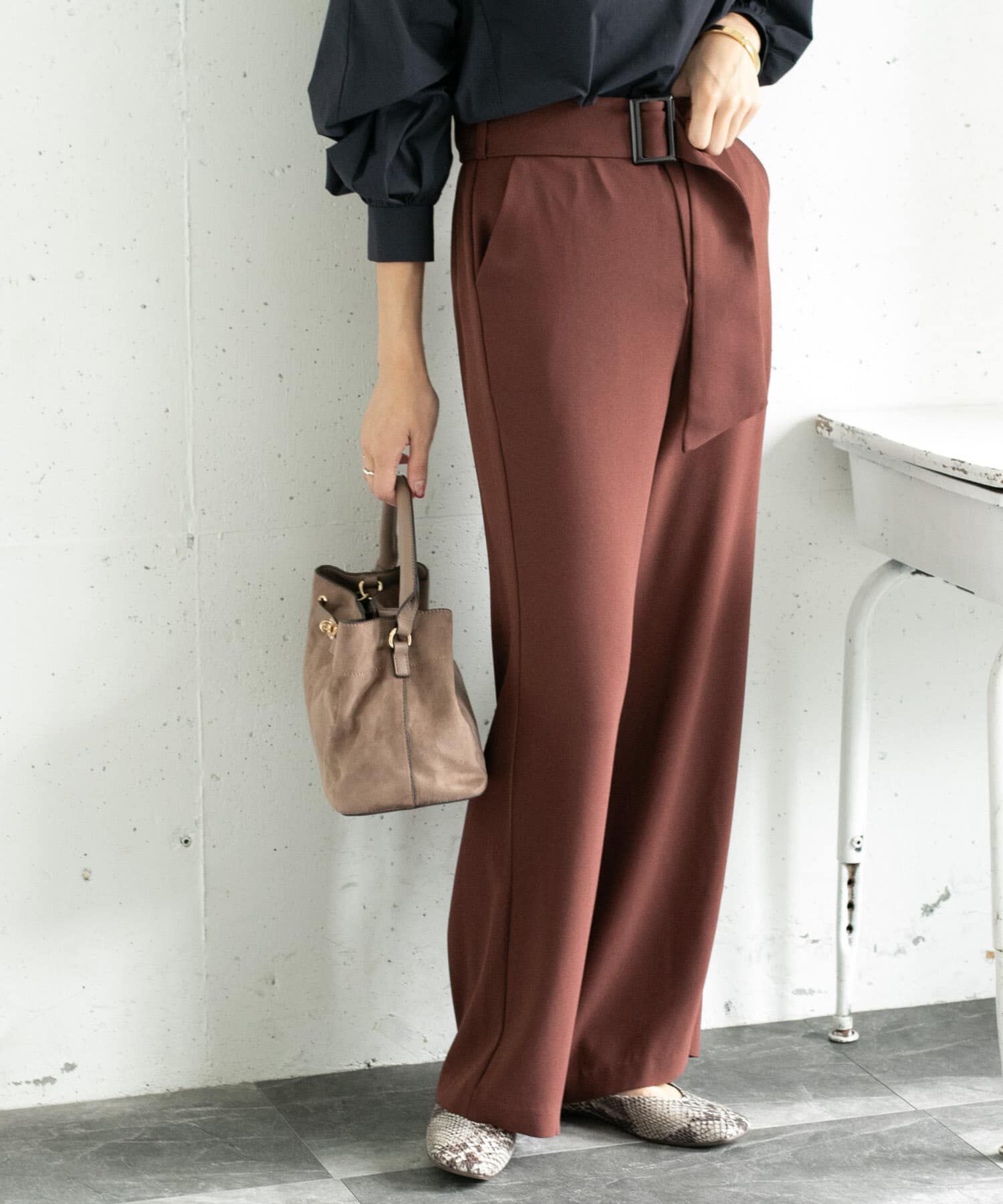 URBAN RESEARCH ROSSO「ベルト付きセミワイドパンツ&there4;」|その他|