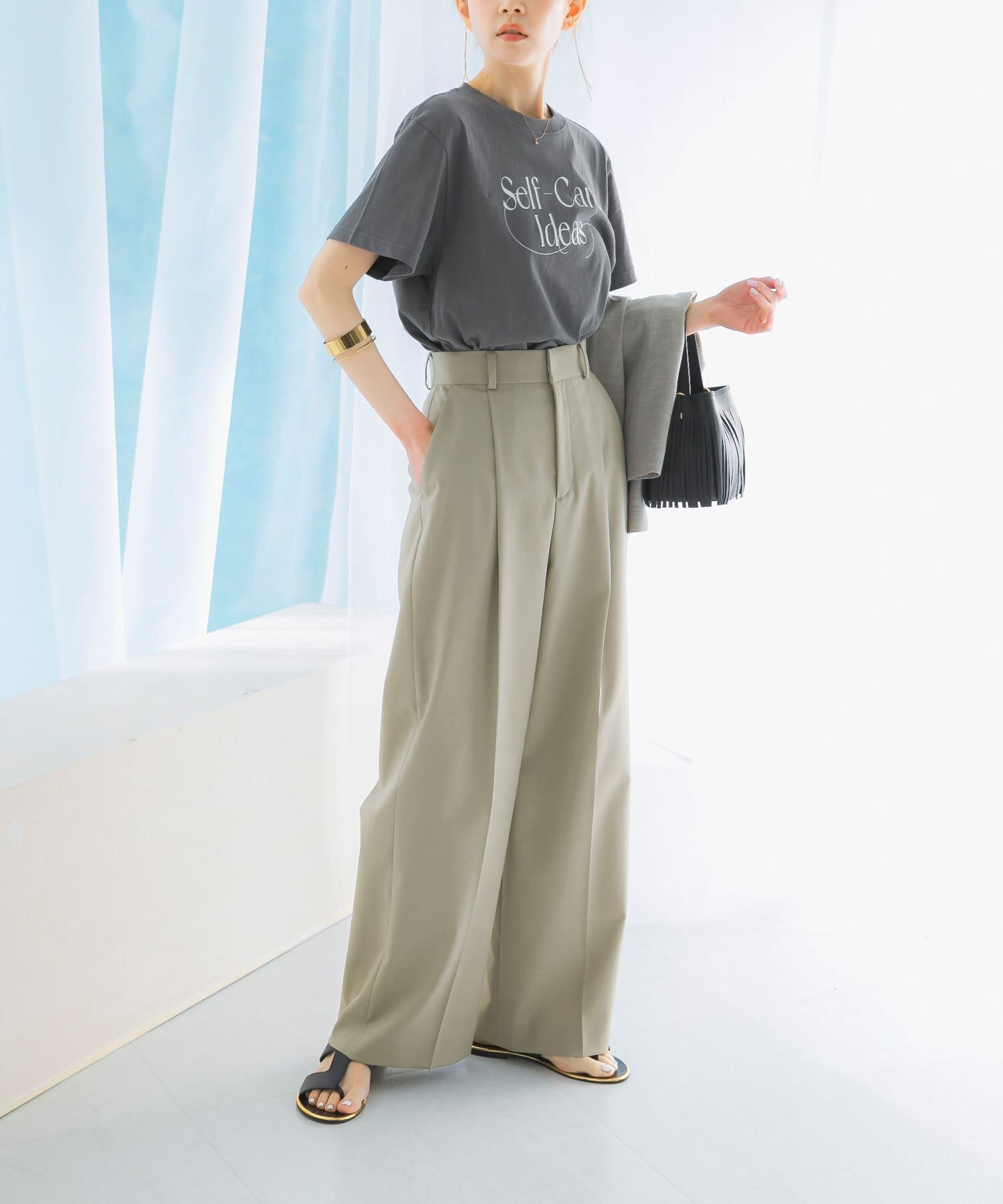 URBAN RESEARCH ROSSO「防シワハイウエストワイドスラックス」|その他|