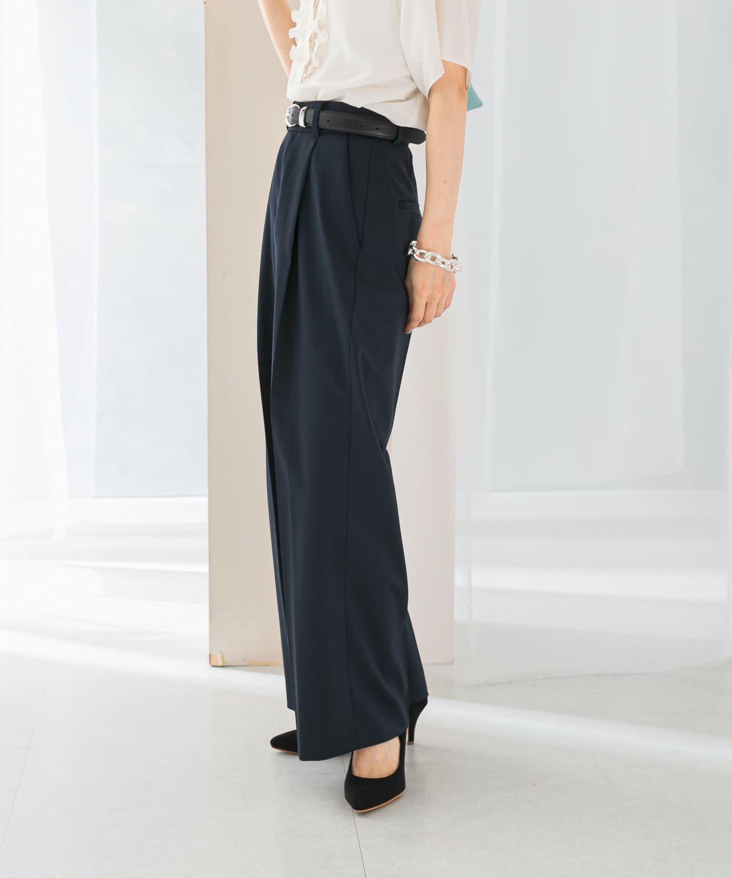 URBAN RESEARCH ROSSO「防シワハイウエストワイドスラックス」|その他|