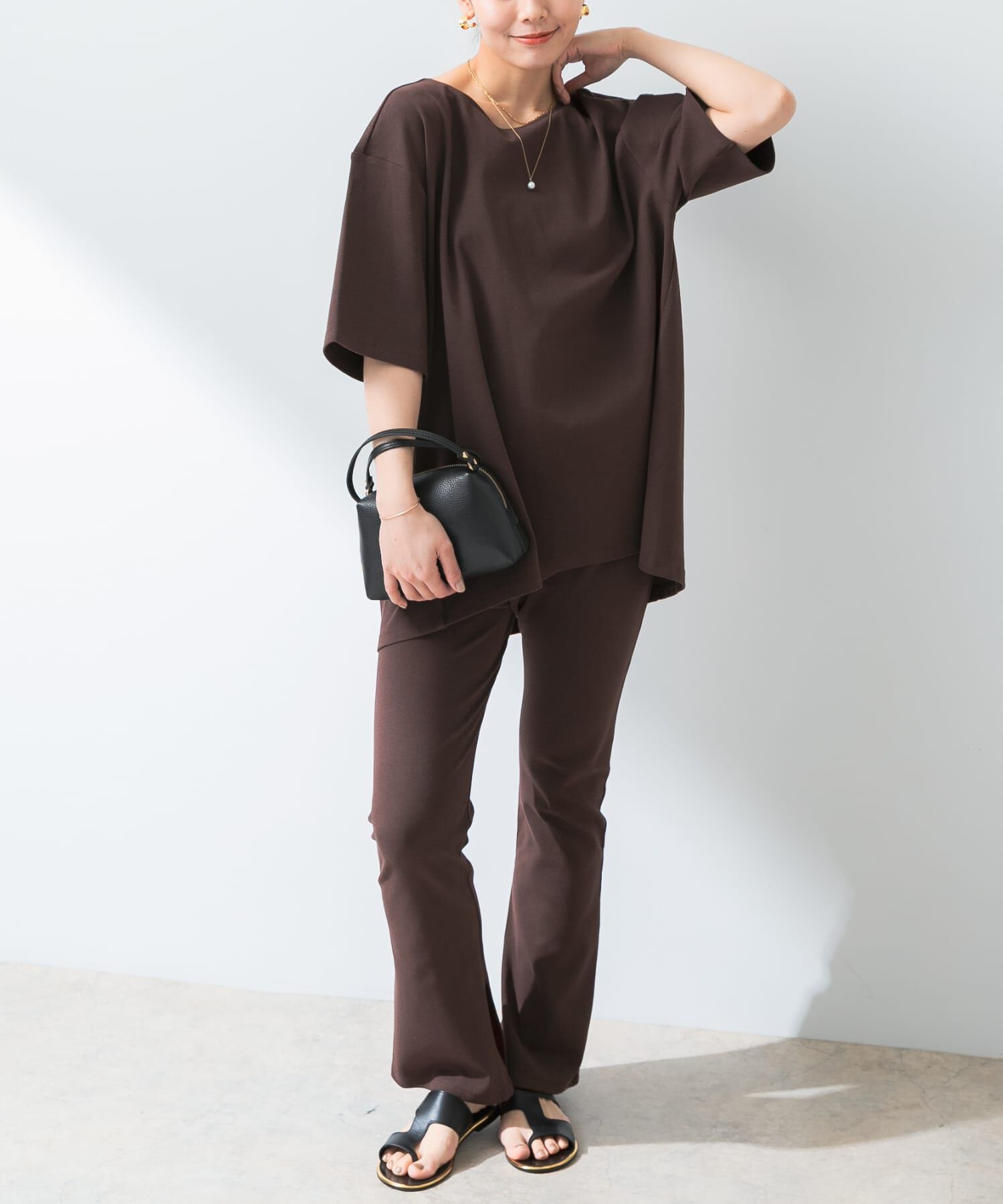 URBAN RESEARCH ROSSO「『UR TECH ひやサラクール』F by ROSSO　スリットフレアパンツ」|その他|