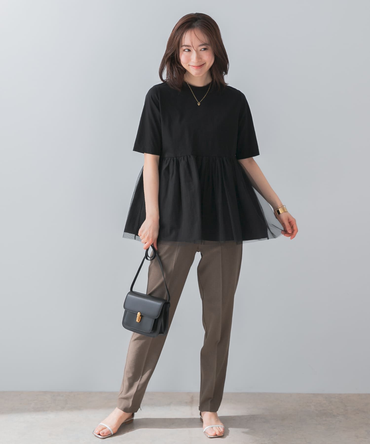URBAN RESEARCH ROSSO「『UR TECH DRYLUXE』F by ROSSO　センタープレスストレートパンツ」|その他|