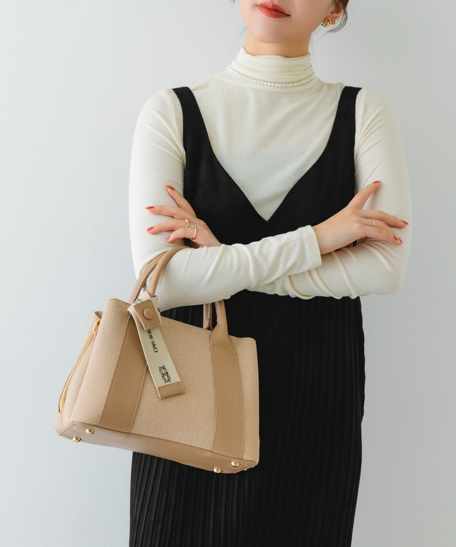 RODE SKO「ロゴリボン付2WAYハンドバッグ」|ハンドバッグ|