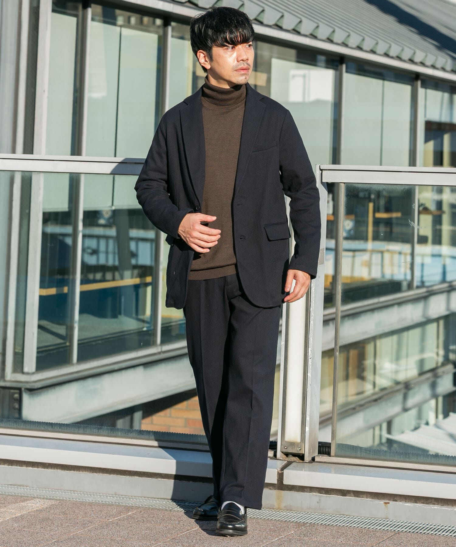 URBAN RESEARCH ROSSO「『蓄熱 / XLｻｲｽﾞあり』ｱｰﾊﾞﾝﾘﾗｯｸｽｻｰﾓﾗｲﾄﾈﾙｾｯﾄ  」|その他|ネイビー