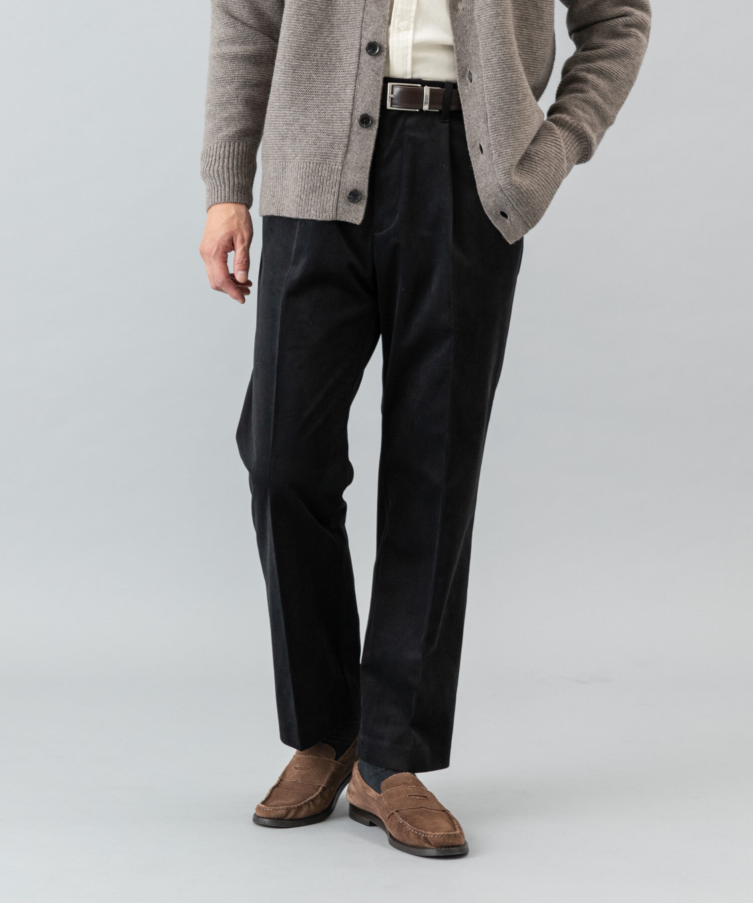 URBAN RESEARCH ROSSO「『XLサイズあり』起毛カットツイルスラックス」|その他|ブラック