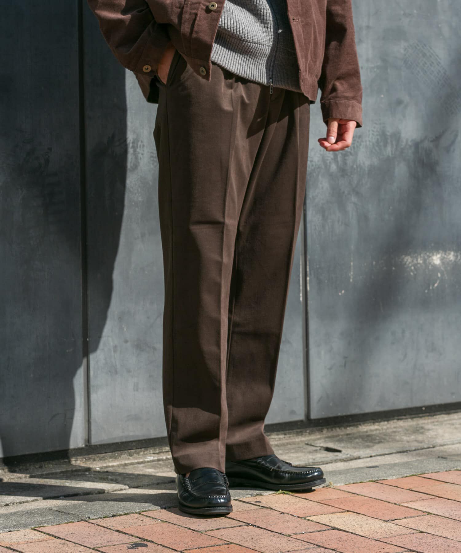 URBAN RESEARCH ROSSO「『XLサイズあり』起毛カットツイルスラックス」|その他|ブラウン系その他