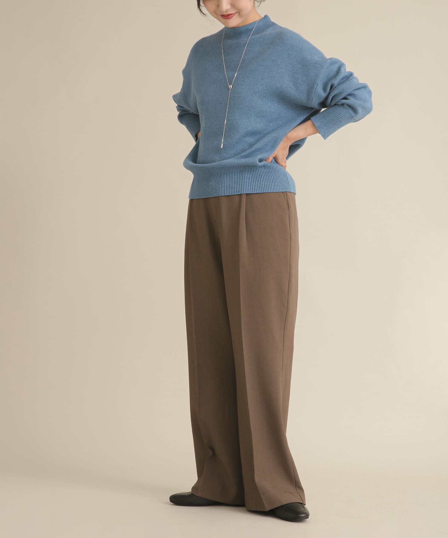 URBAN RESEARCH DOORS「『WEB/一部店舗限定』センタープレスフレアパンツ」|その他|ブラウン