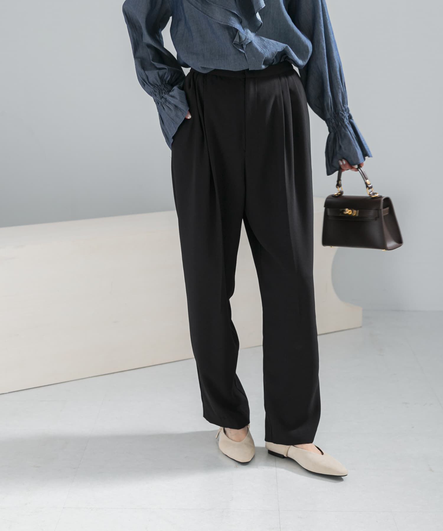 URBAN RESEARCH ROSSO「ジョーゼットタックテーパードパンツ」|その他|