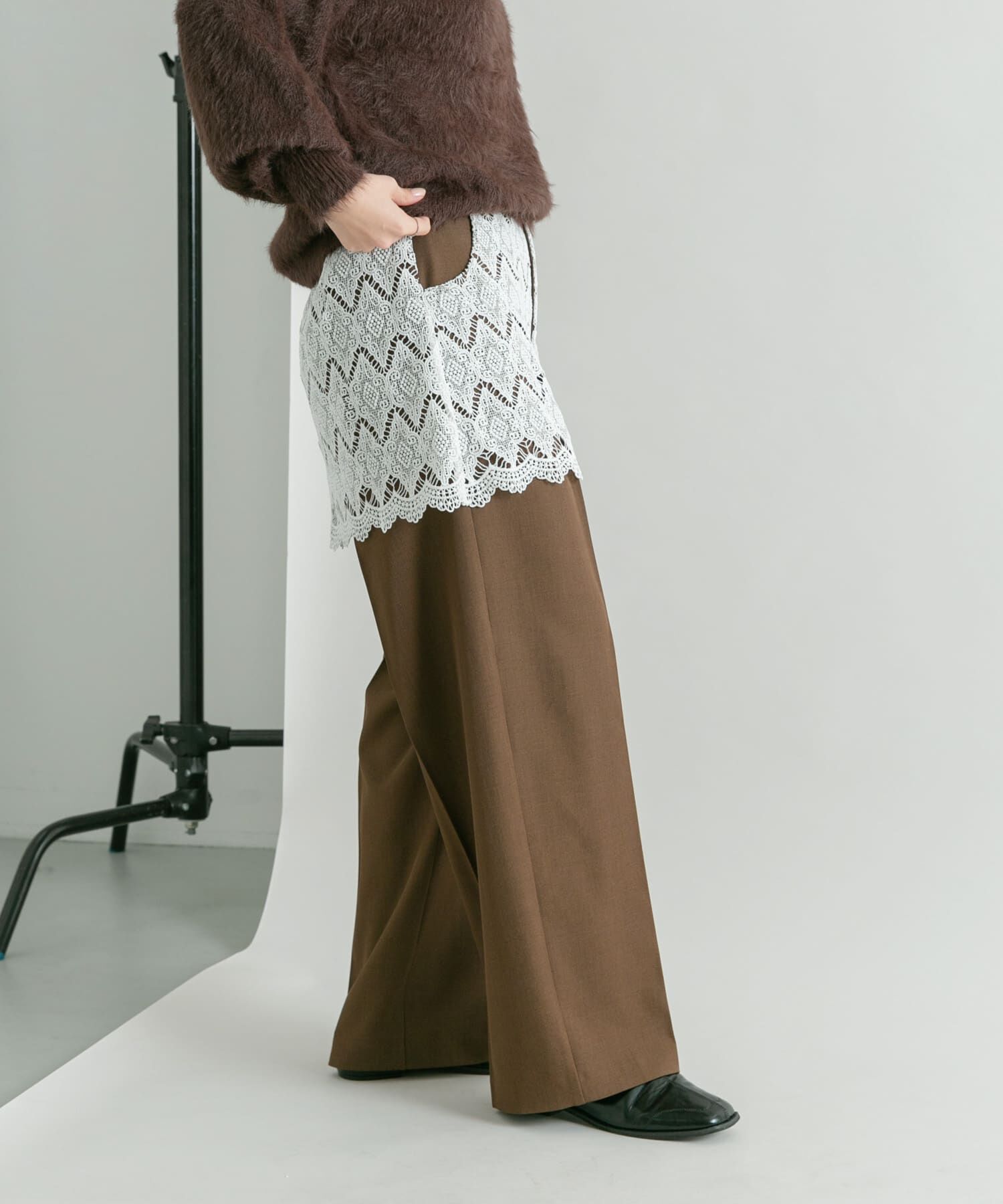  「レースレイヤードパンツ」|その他|