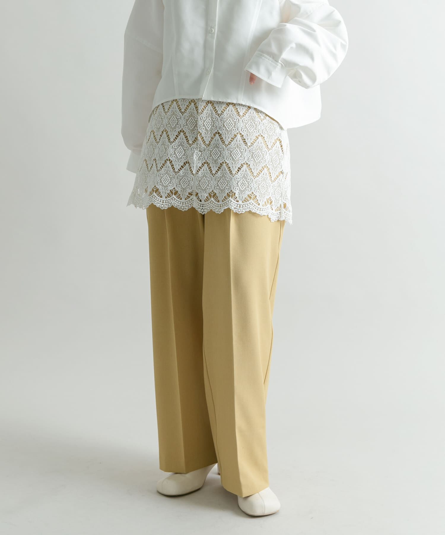  「レースレイヤードパンツ」|その他|