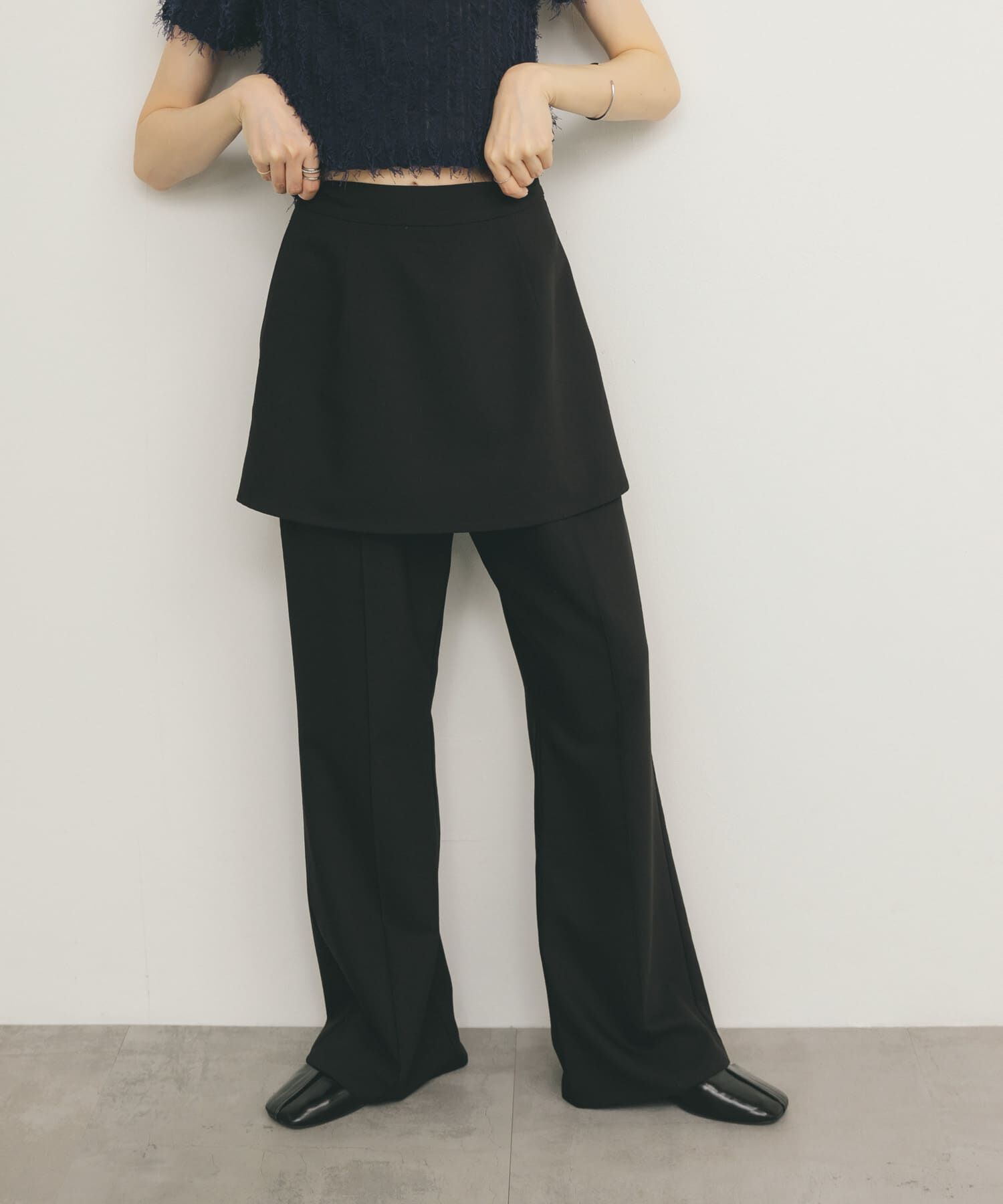  「『2サイズ展開』スカートレイヤードフレアパンツ」|その他|
