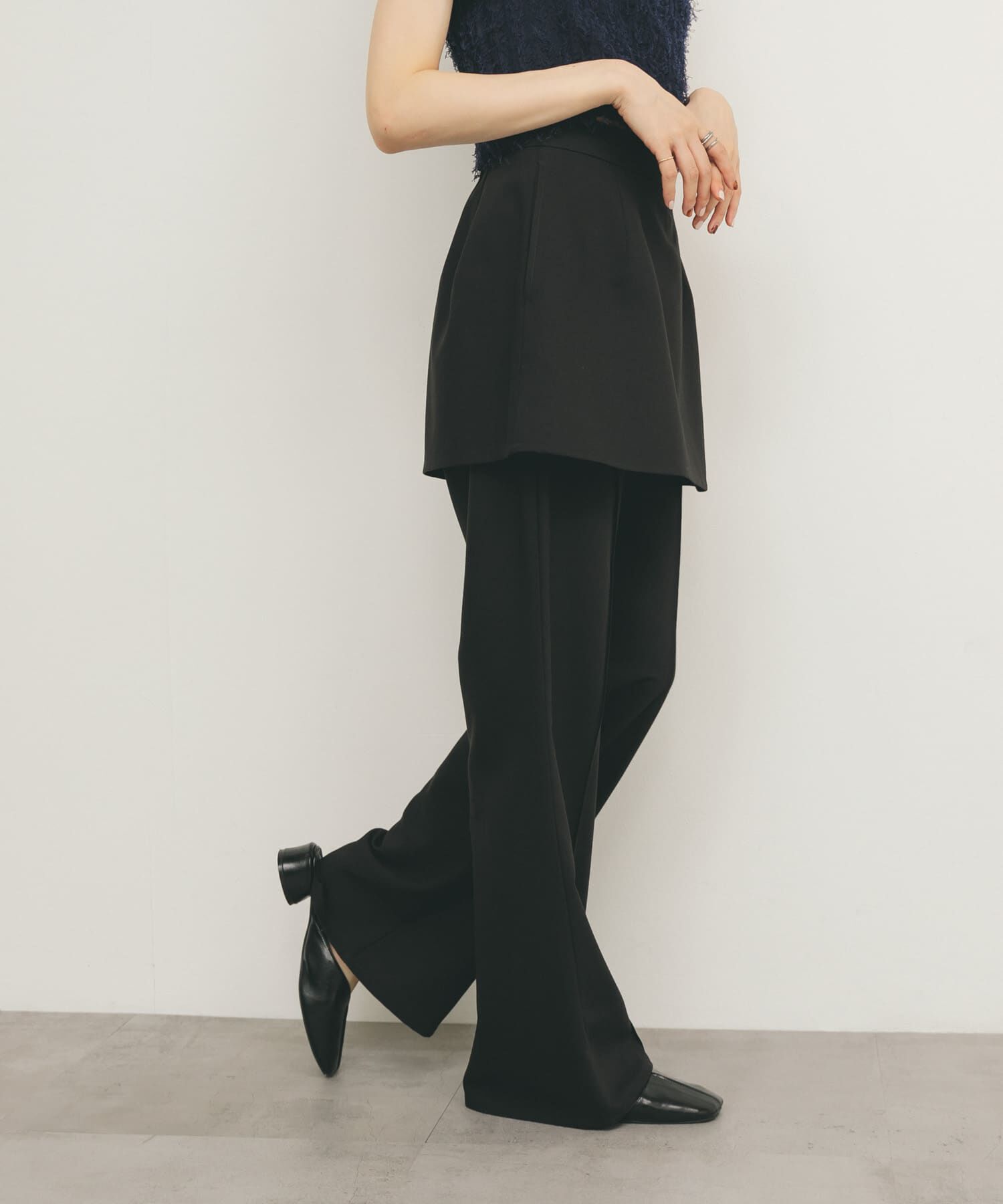  「『2サイズ展開』スカートレイヤードフレアパンツ」|その他|