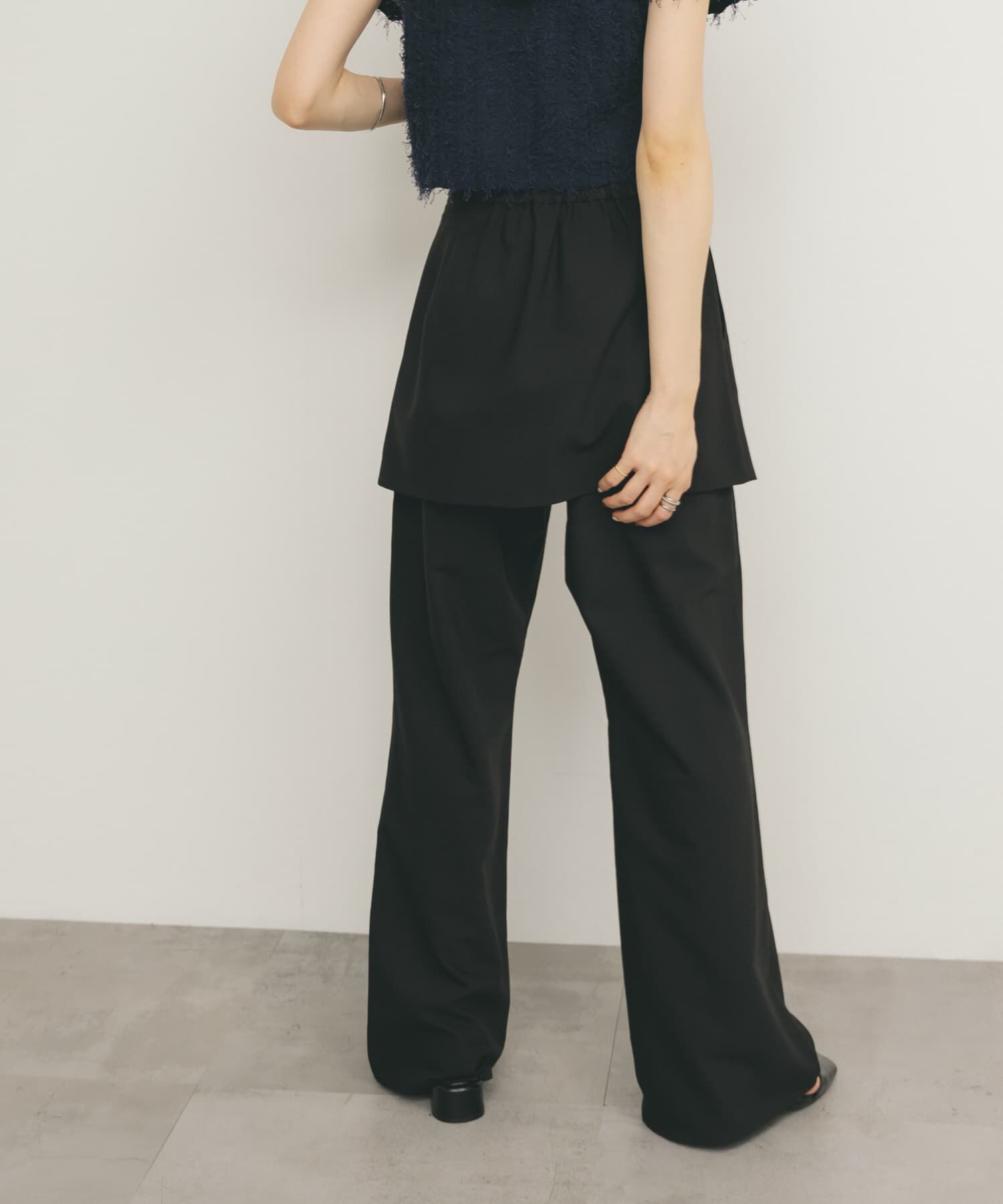  「『2サイズ展開』スカートレイヤードフレアパンツ」|その他|