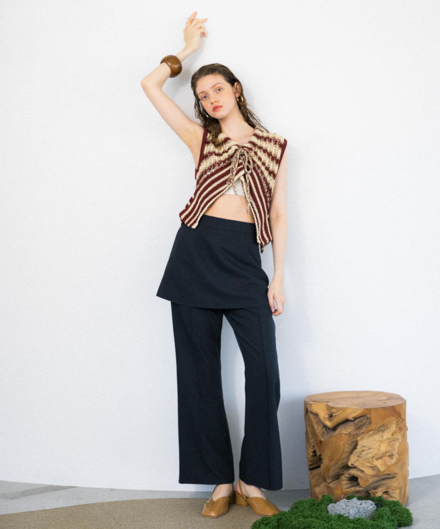  「『2サイズ展開』スカートレイヤードフレアパンツ」|その他|