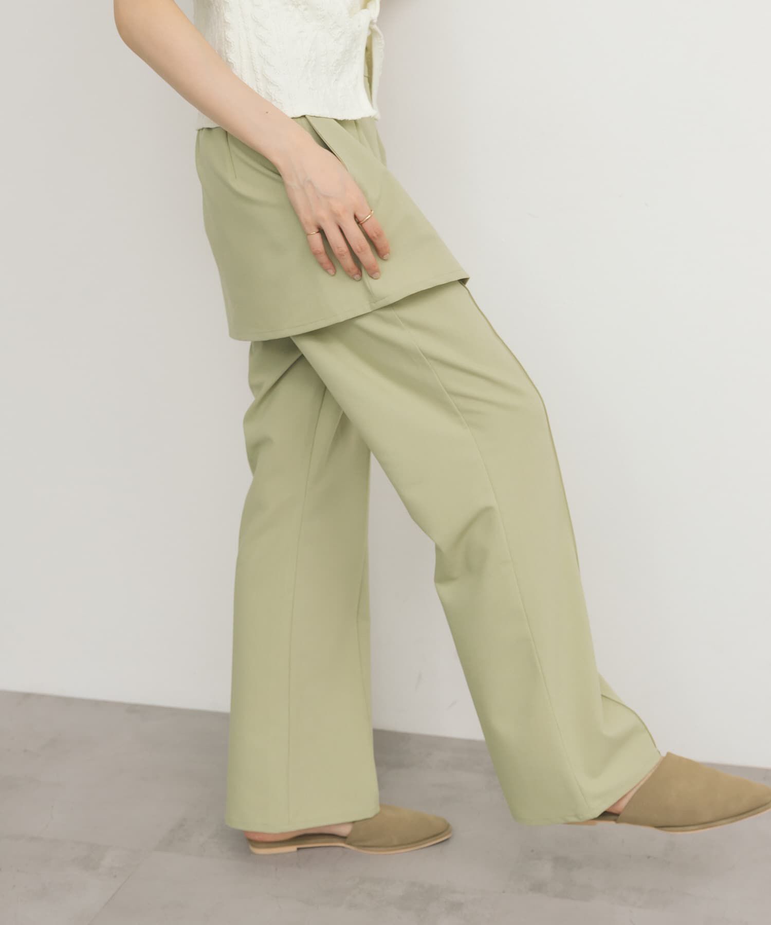  「『2サイズ展開』スカートレイヤードフレアパンツ」|その他|