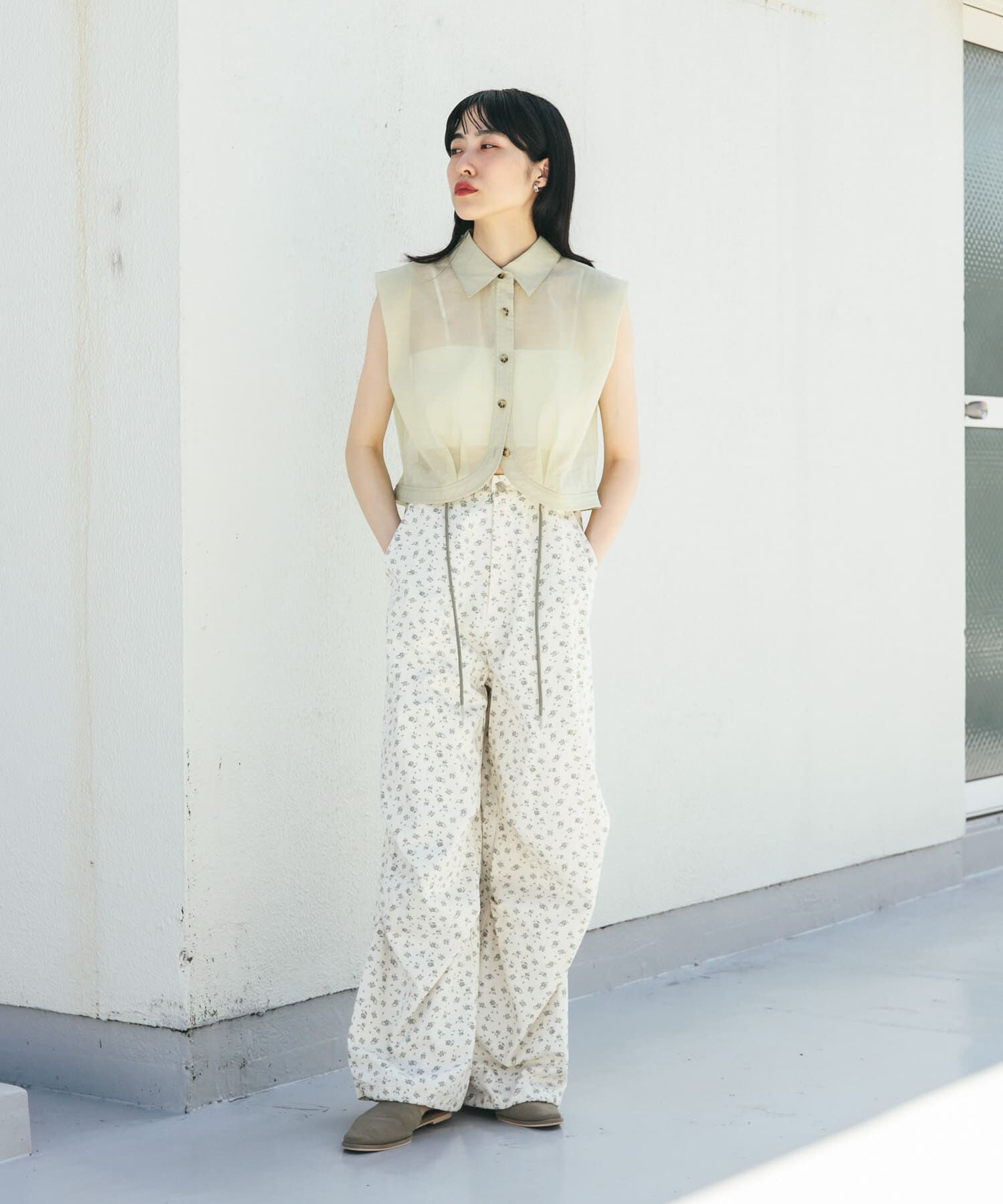  「フラワープリントドロストパンツ」|その他|