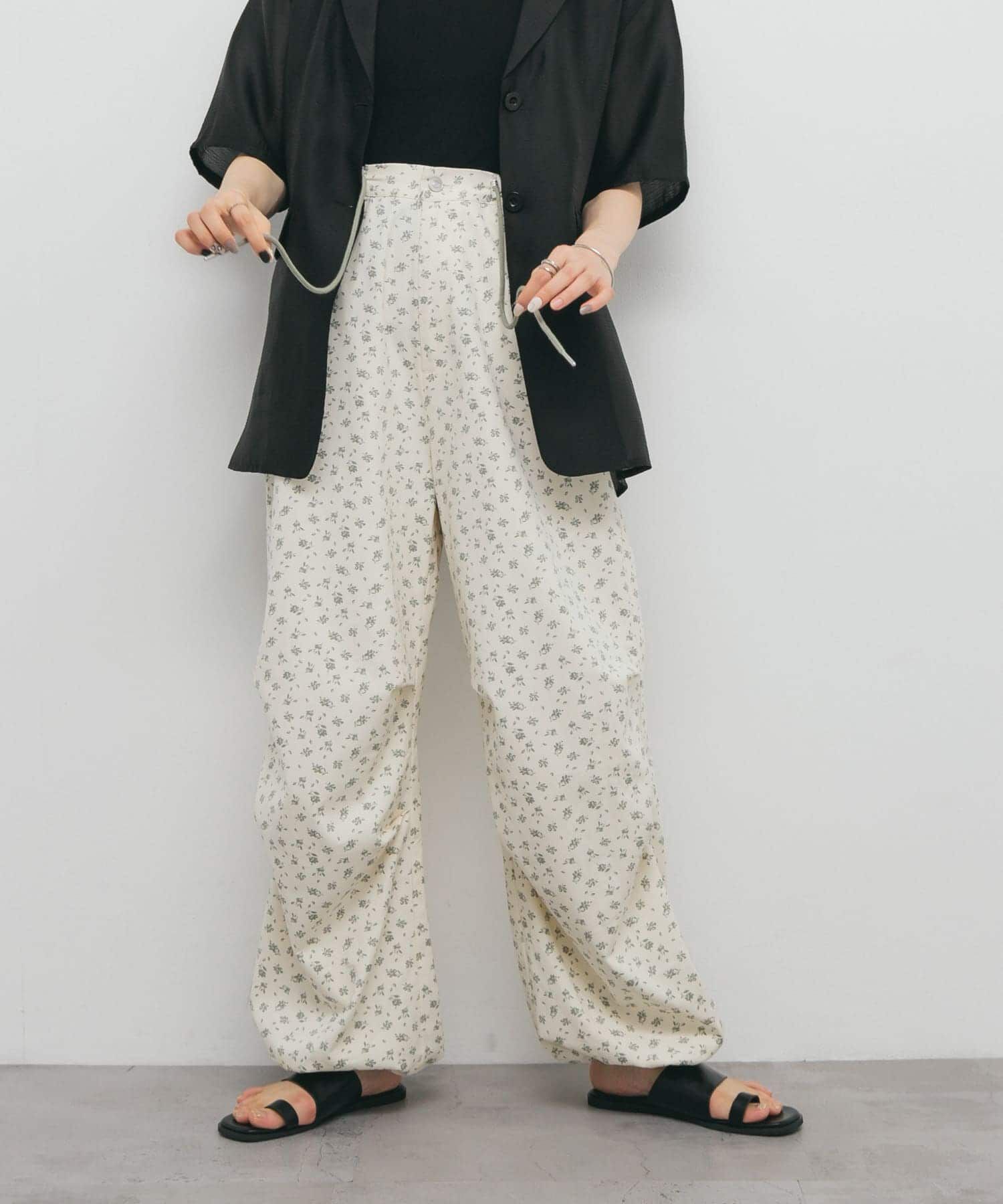  「フラワープリントドロストパンツ」|その他|