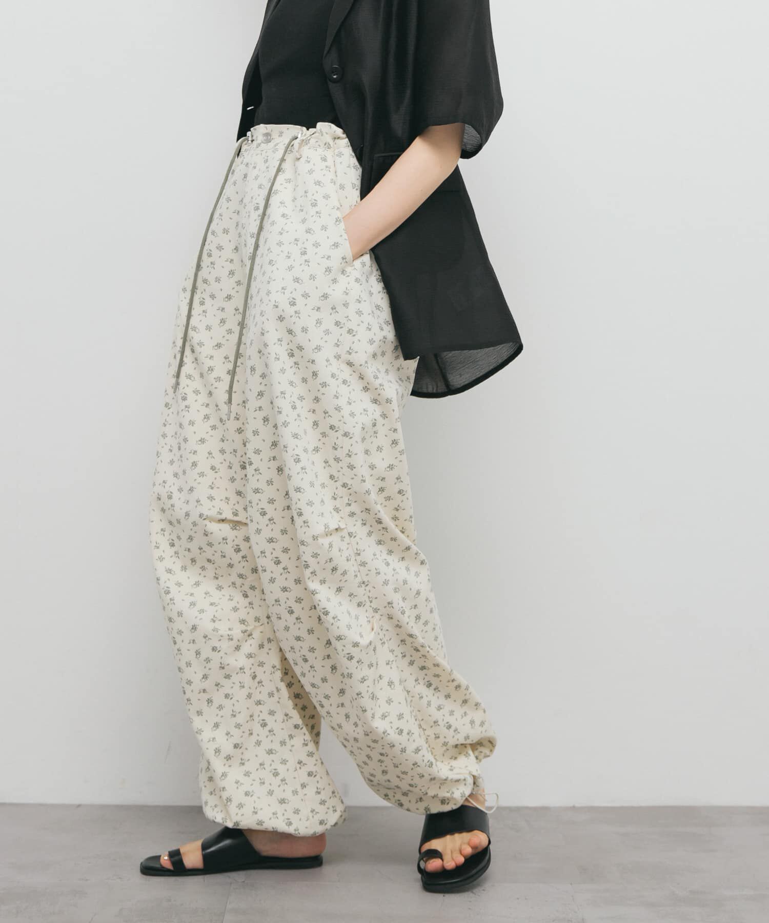  「フラワープリントドロストパンツ」|その他|