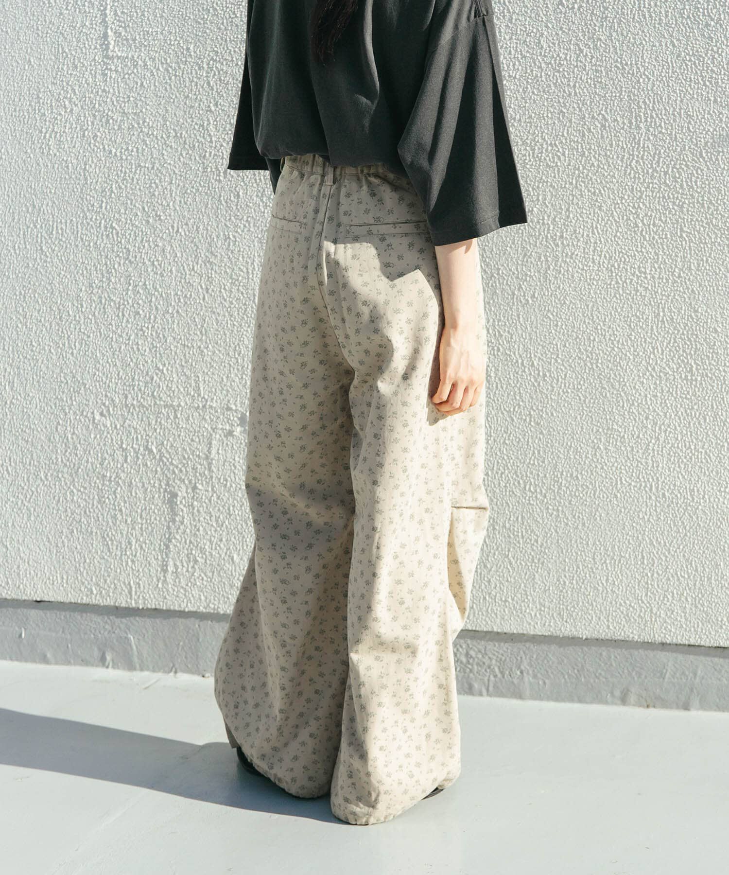  「フラワープリントドロストパンツ」|その他|