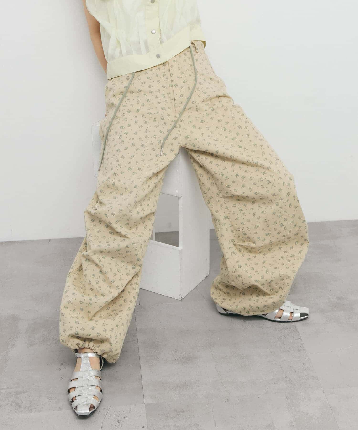  「フラワープリントドロストパンツ」|その他|