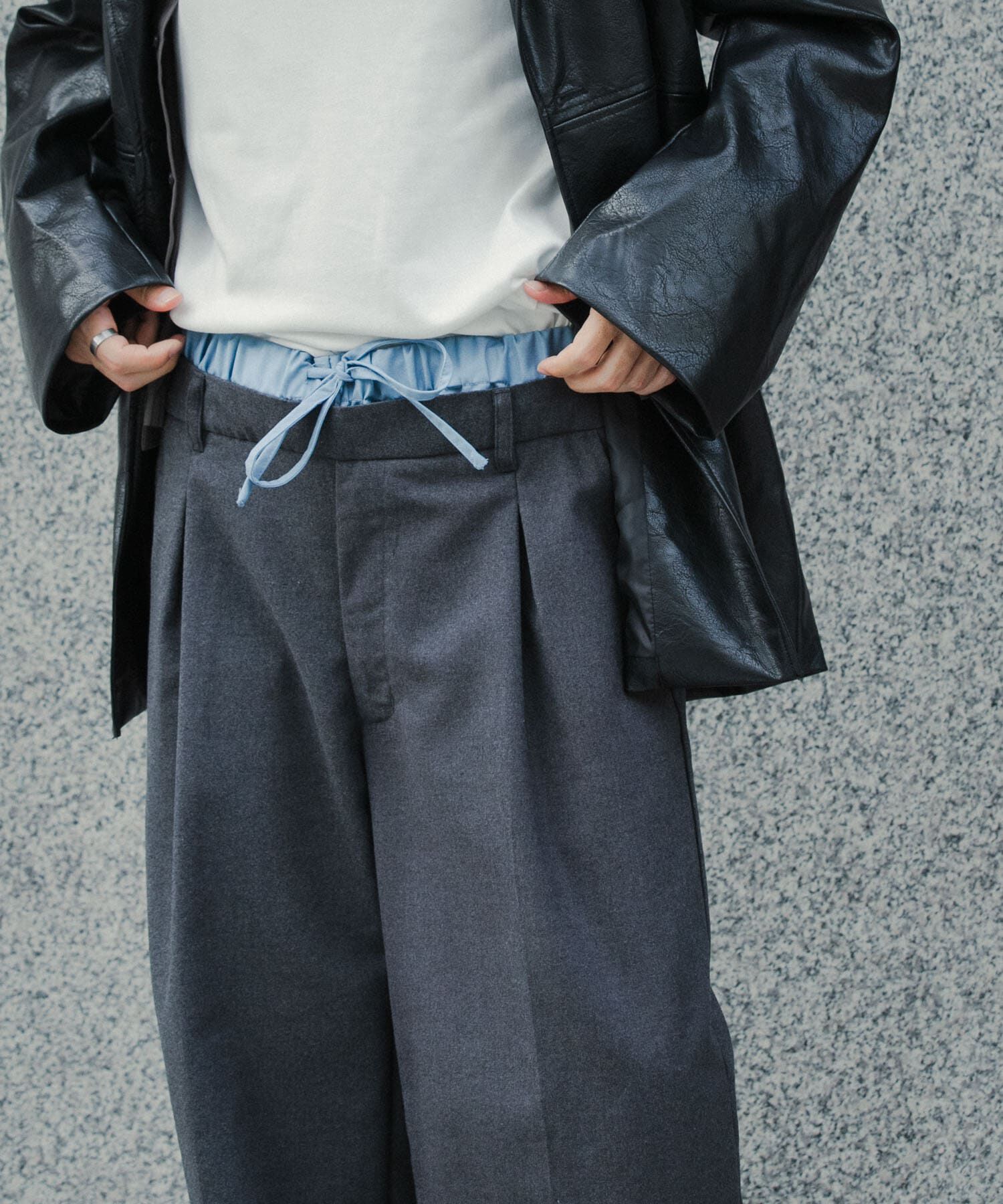 SENSE OF PLACE by URBAN RESEARCH「ウールライクフェイクレイヤードスラックス」|その他|グレー