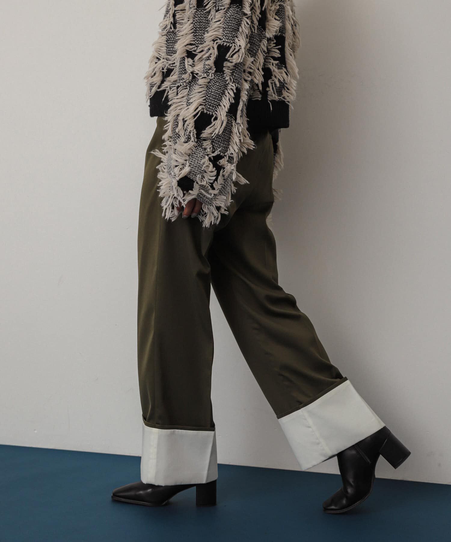 SENSE OF PLACE by URBAN RESEARCH「ワイドターンバックパンツ」|その他|カーキ