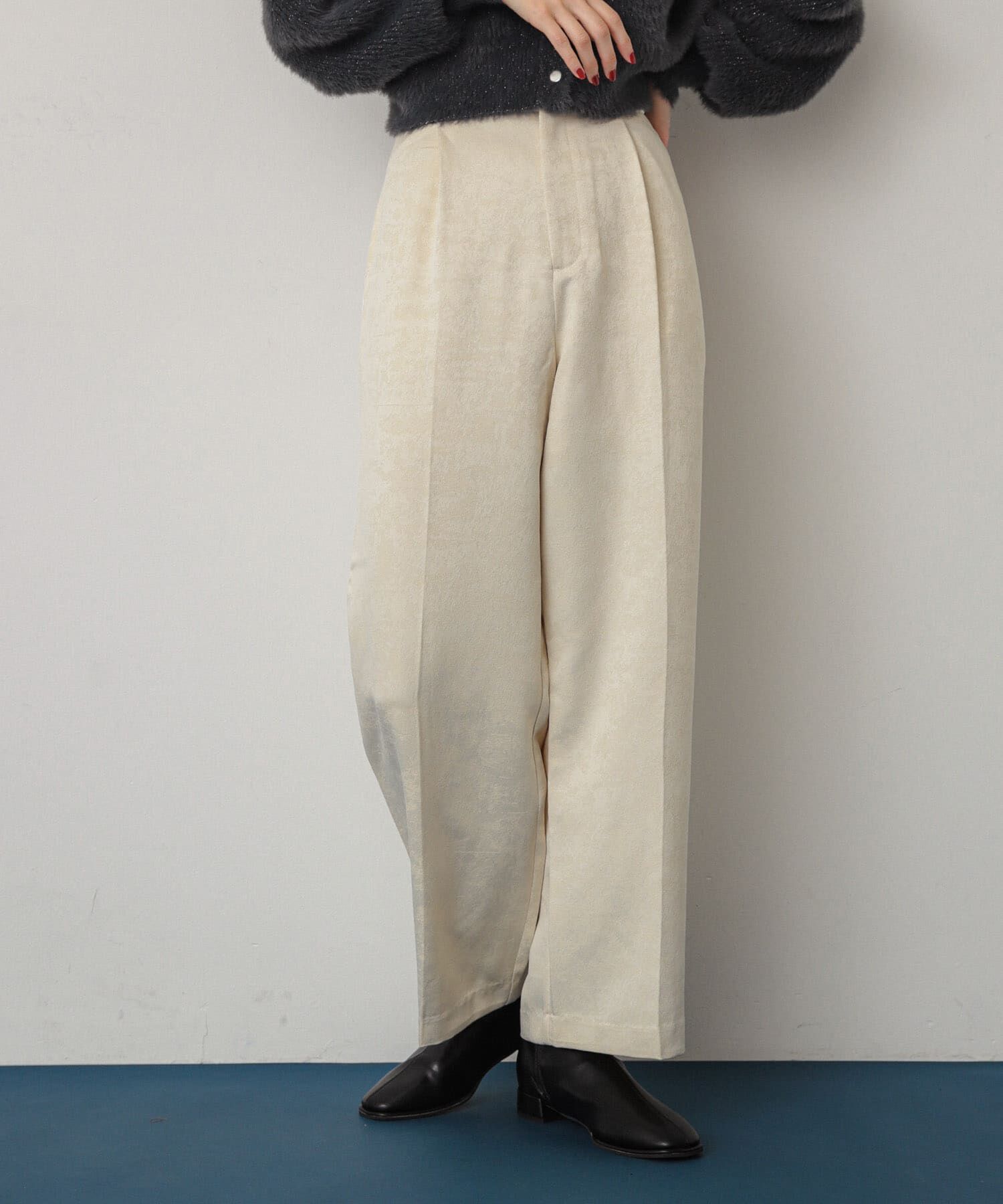 SENSE OF PLACE by URBAN RESEARCH「サテンパイピングジャガードパンツ」|その他|アイボリー