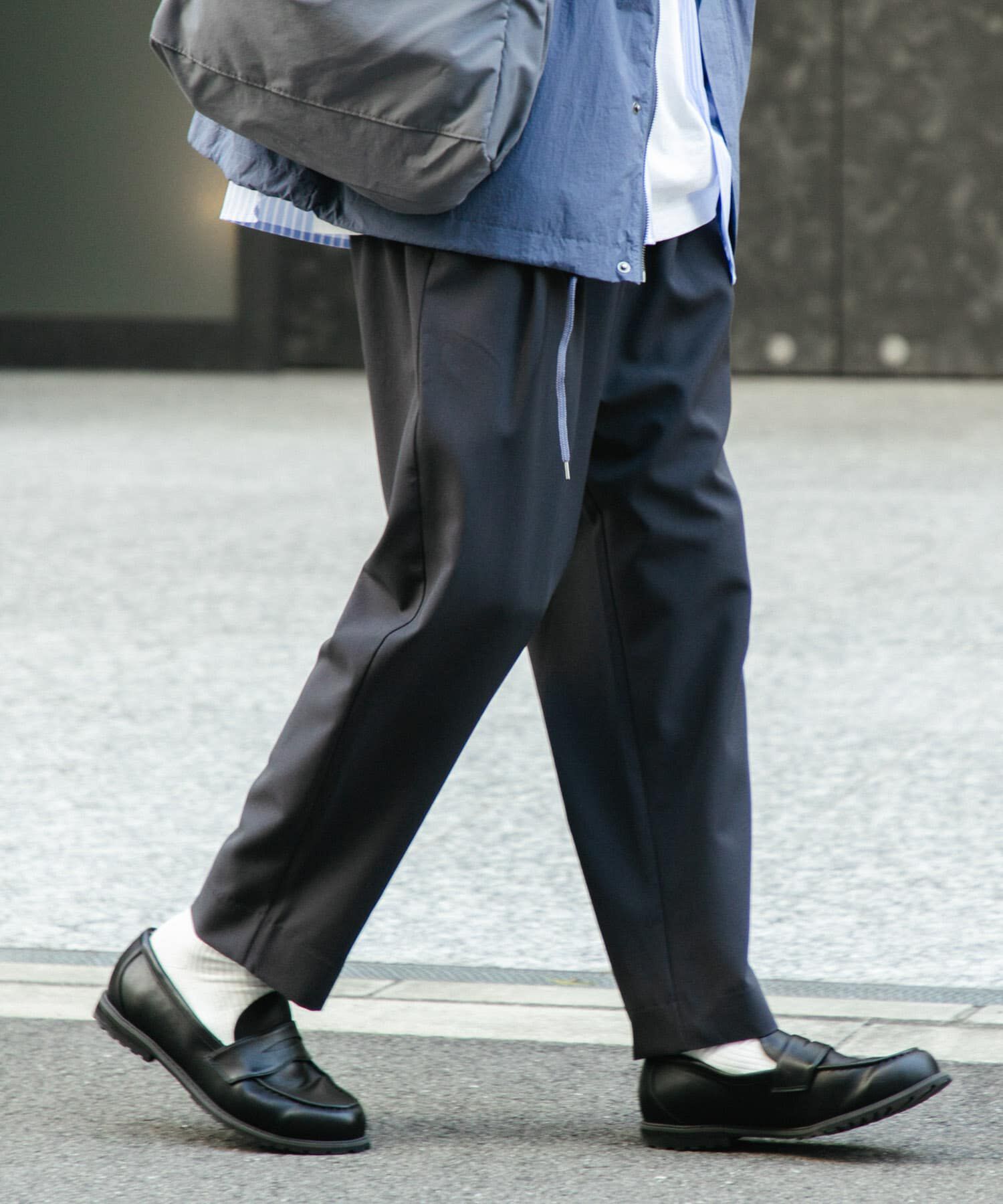 SENSE OF PLACE by URBAN RESEARCH「『イージーケア』ダブルタックテーパードパンツ」|その他|チャコールグレー