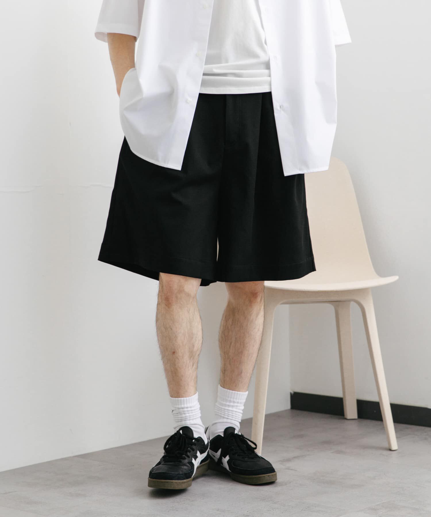 SENSE OF PLACE by URBAN RESEARCH「ワイドバギーショーツ」|その他|ブラック