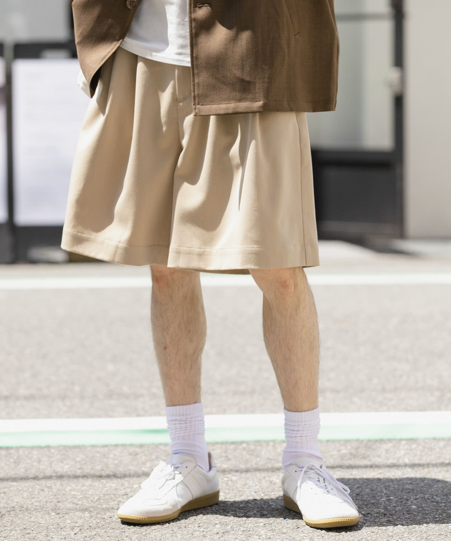 SENSE OF PLACE by URBAN RESEARCH「ワイドバギーショーツ」|その他|ベージュ