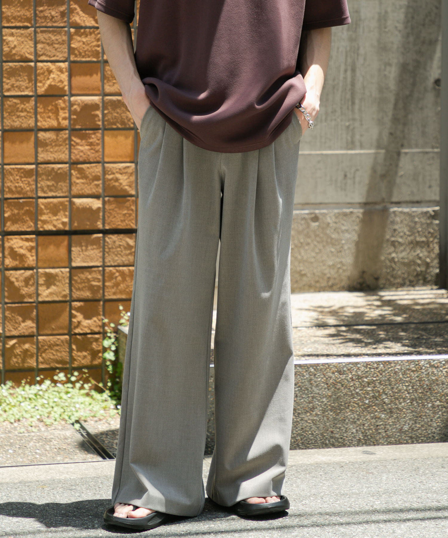 SENSE OF PLACE by URBAN RESEARCH「2タックフレアワイドスラックス」|その他|