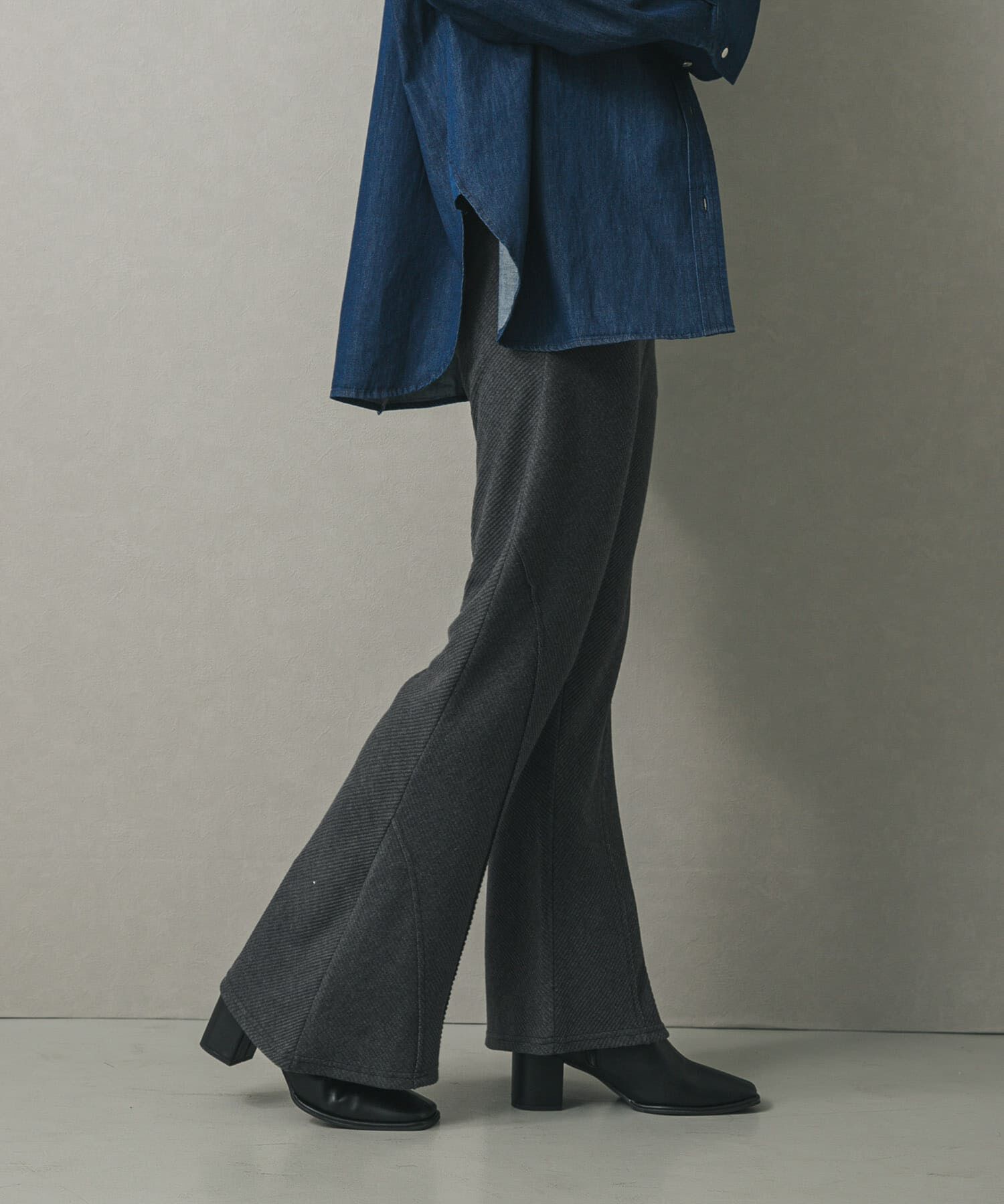 SENSE OF PLACE by URBAN RESEARCH「カットフレアパンツ」|その他|チャコールグレー