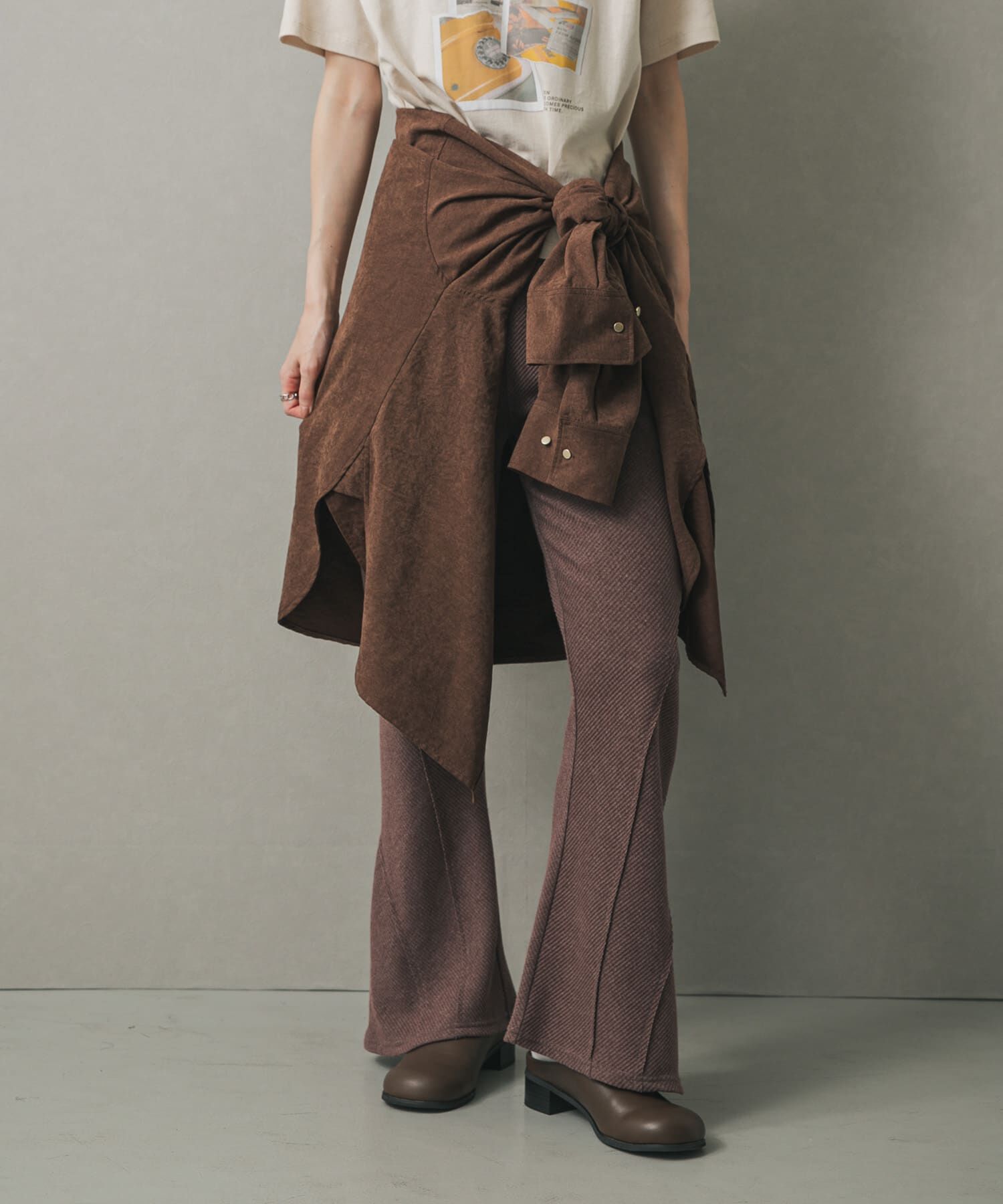 SENSE OF PLACE by URBAN RESEARCH「カットフレアパンツ」|その他|ブラウン