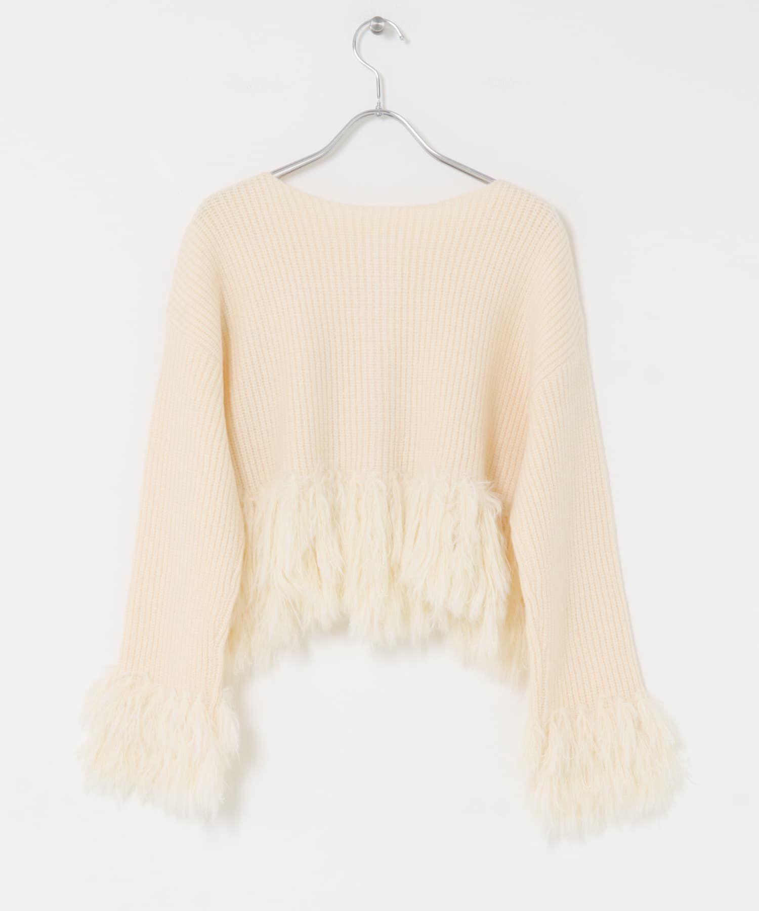 SENSE OF PLACE by URBAN RESEARCH「フェザーフリンジセーター」|ニット・セーター|