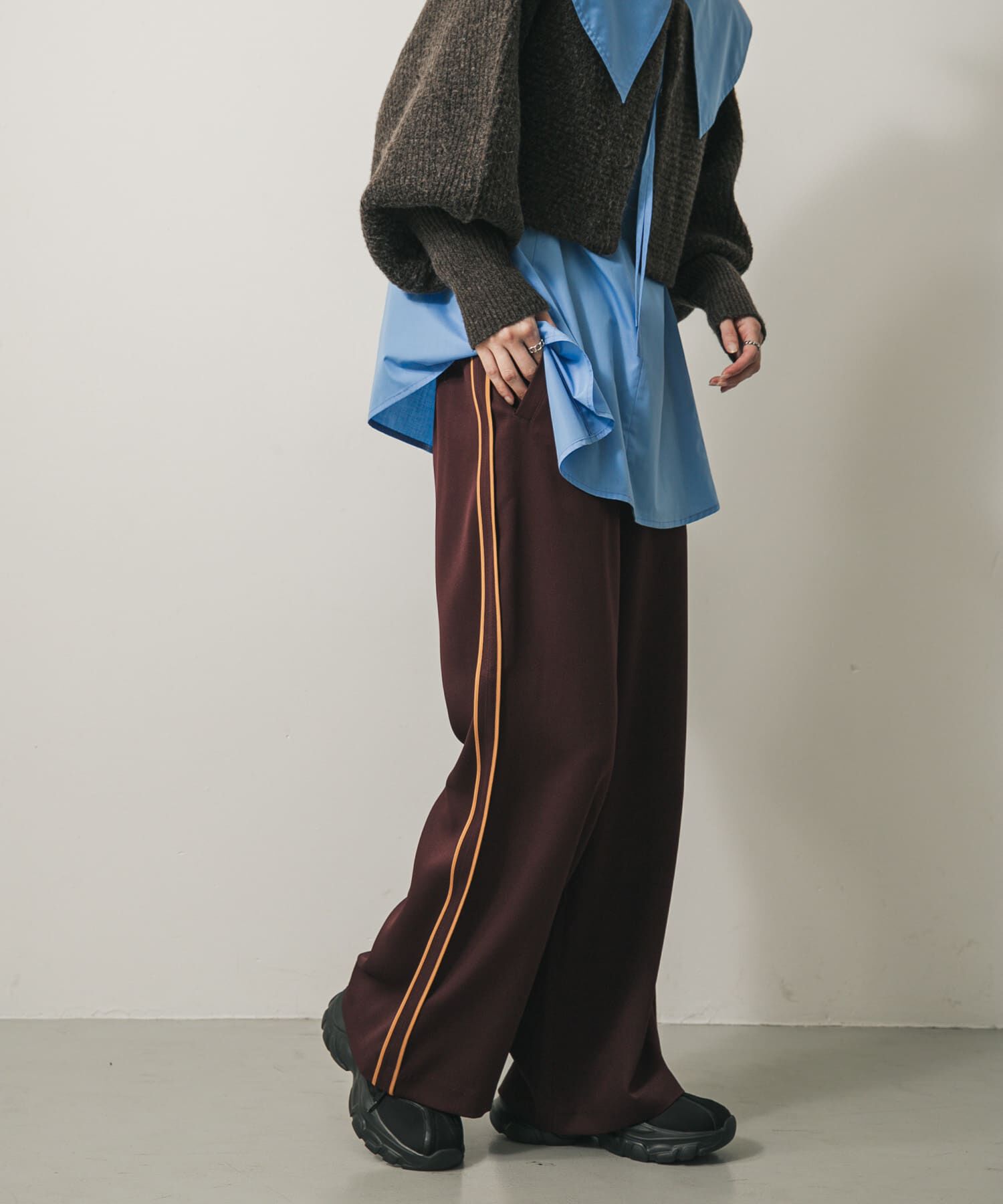 SENSE OF PLACE by URBAN RESEARCH「アウトシームラインパンツ」|その他|ブラウン