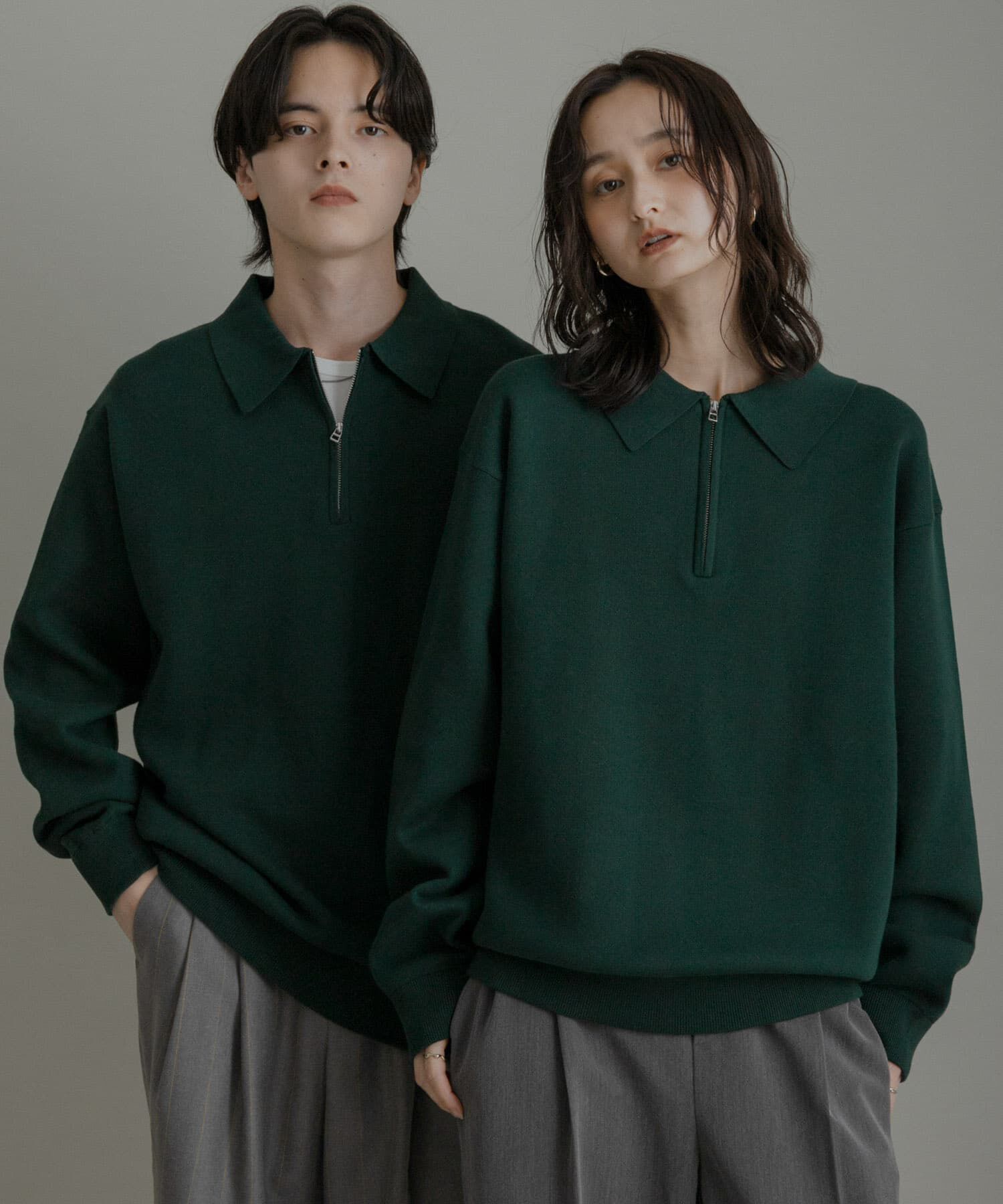 SENSE OF PLACE by URBAN RESEARCH「『ユニセックス』スウェットライクハーフジップニット」|ニット・セーター|